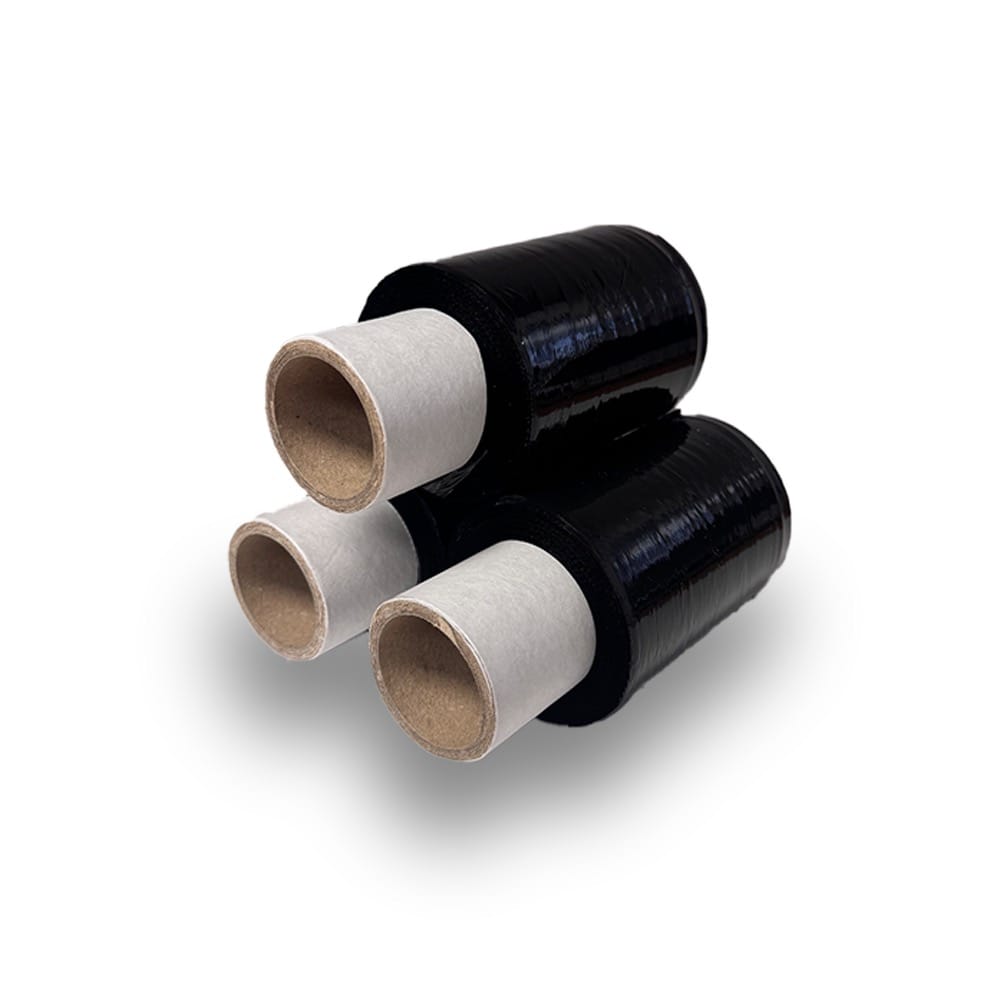 100mm X 150 X 17mu Mini Strech Film - Black (40 Pack)