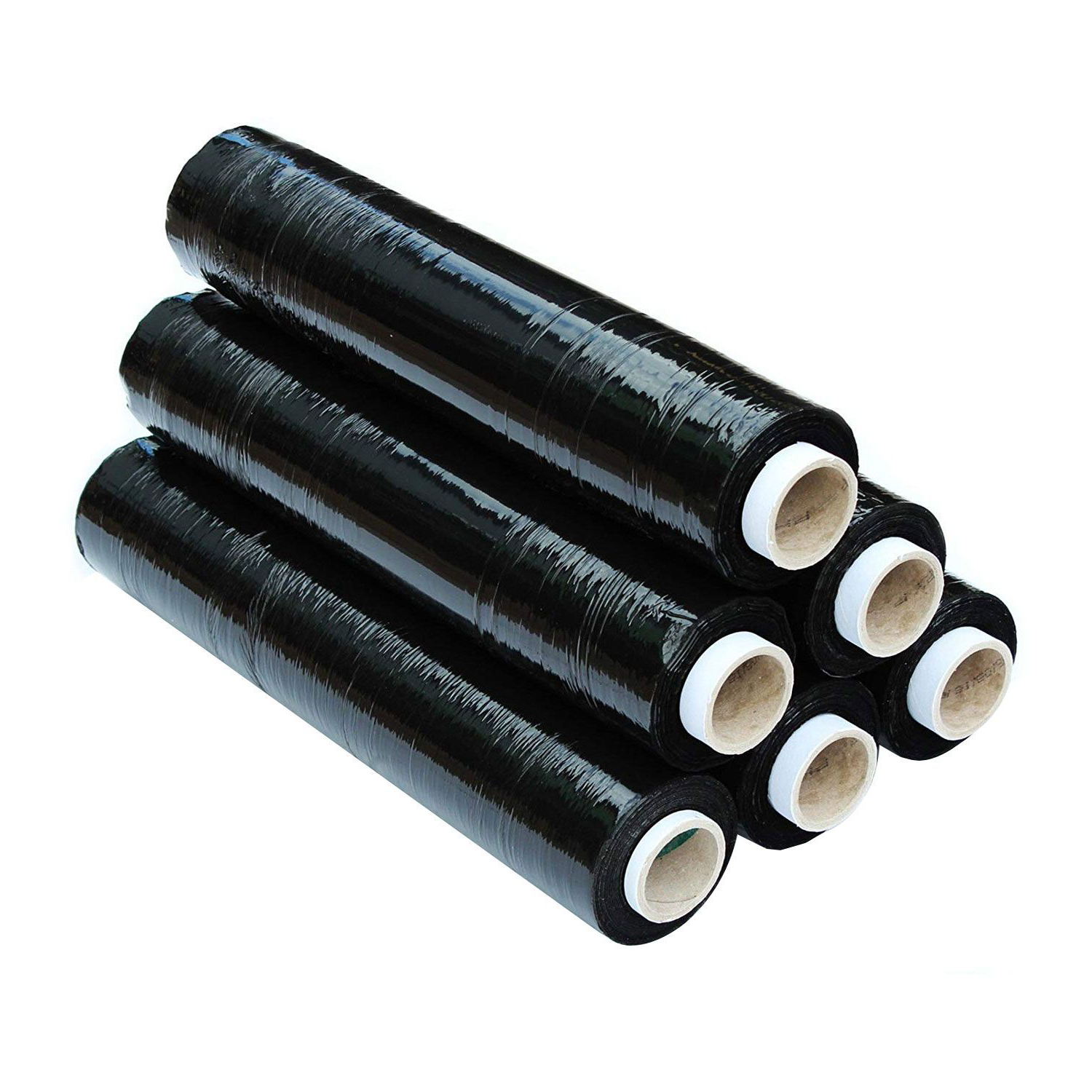 400mm X 200 X 23mu Strech Film - Black (6 Pack)